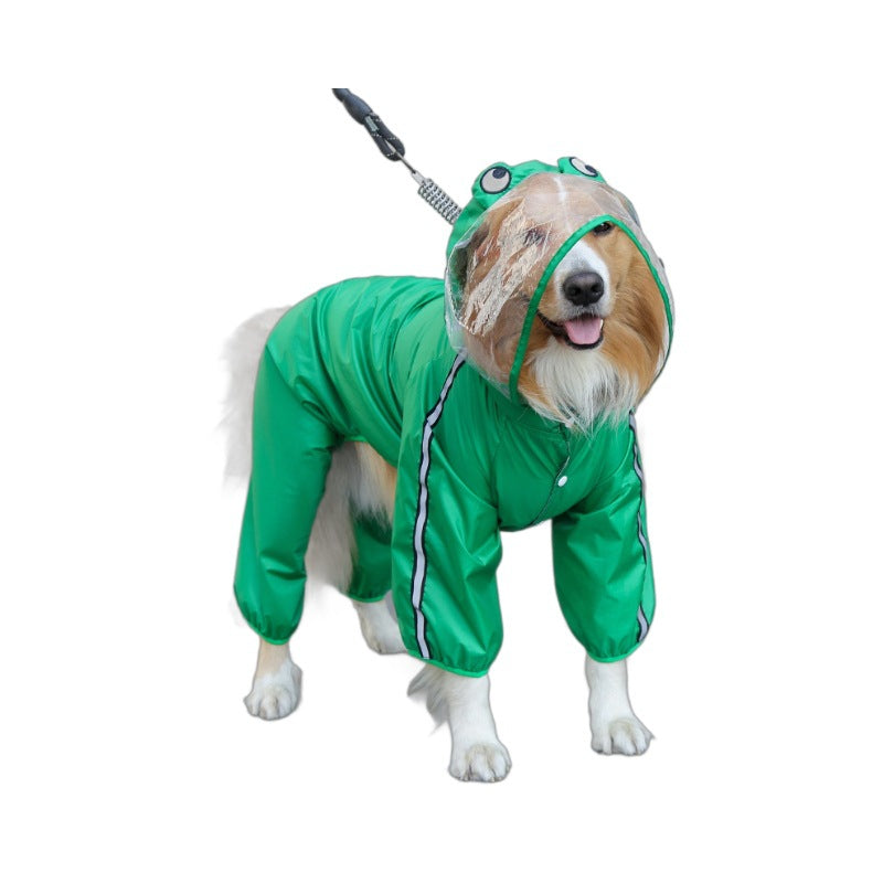 The Frog-Themed Dog Raincoat