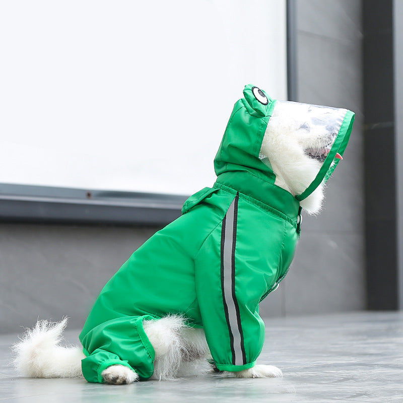 The Frog-Themed Dog Raincoat