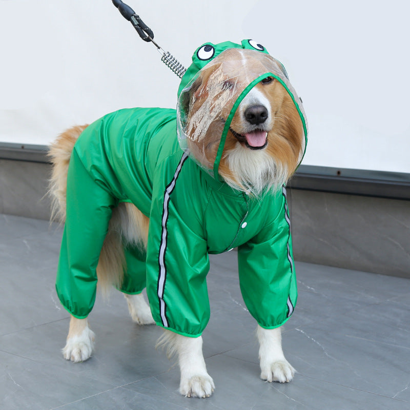 The Frog-Themed Dog Raincoat