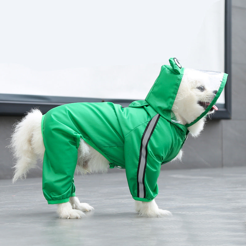 The Frog-Themed Dog Raincoat