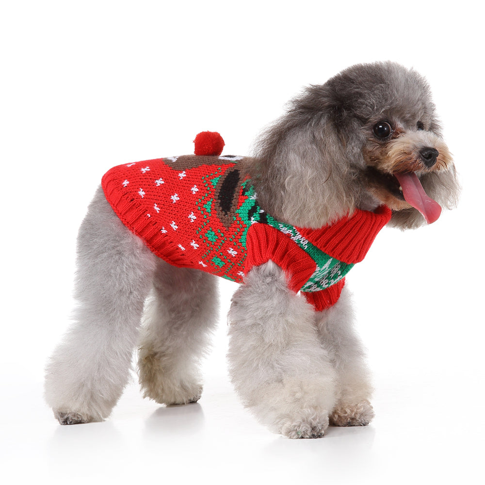 The Jolly Reindeer Pooch Sweater