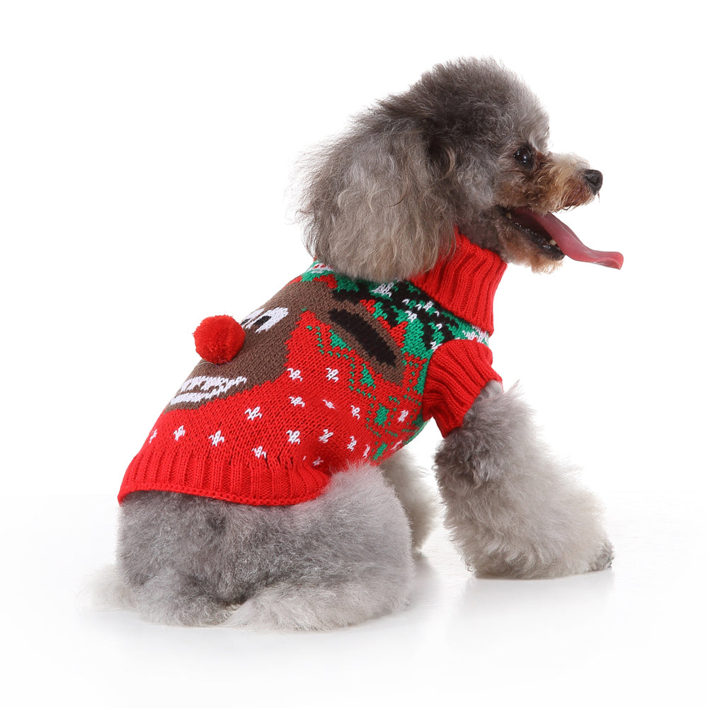 The Jolly Reindeer Pooch Sweater