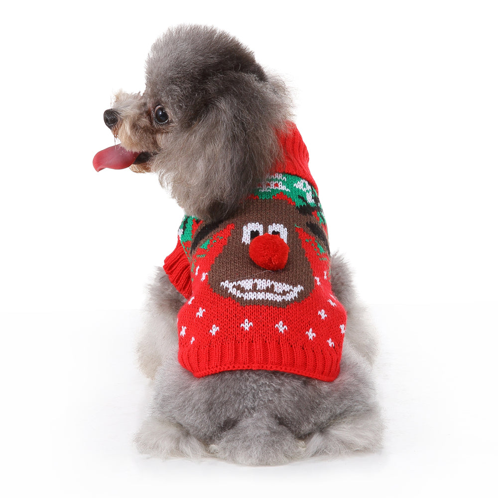 The Jolly Reindeer Pooch Sweater