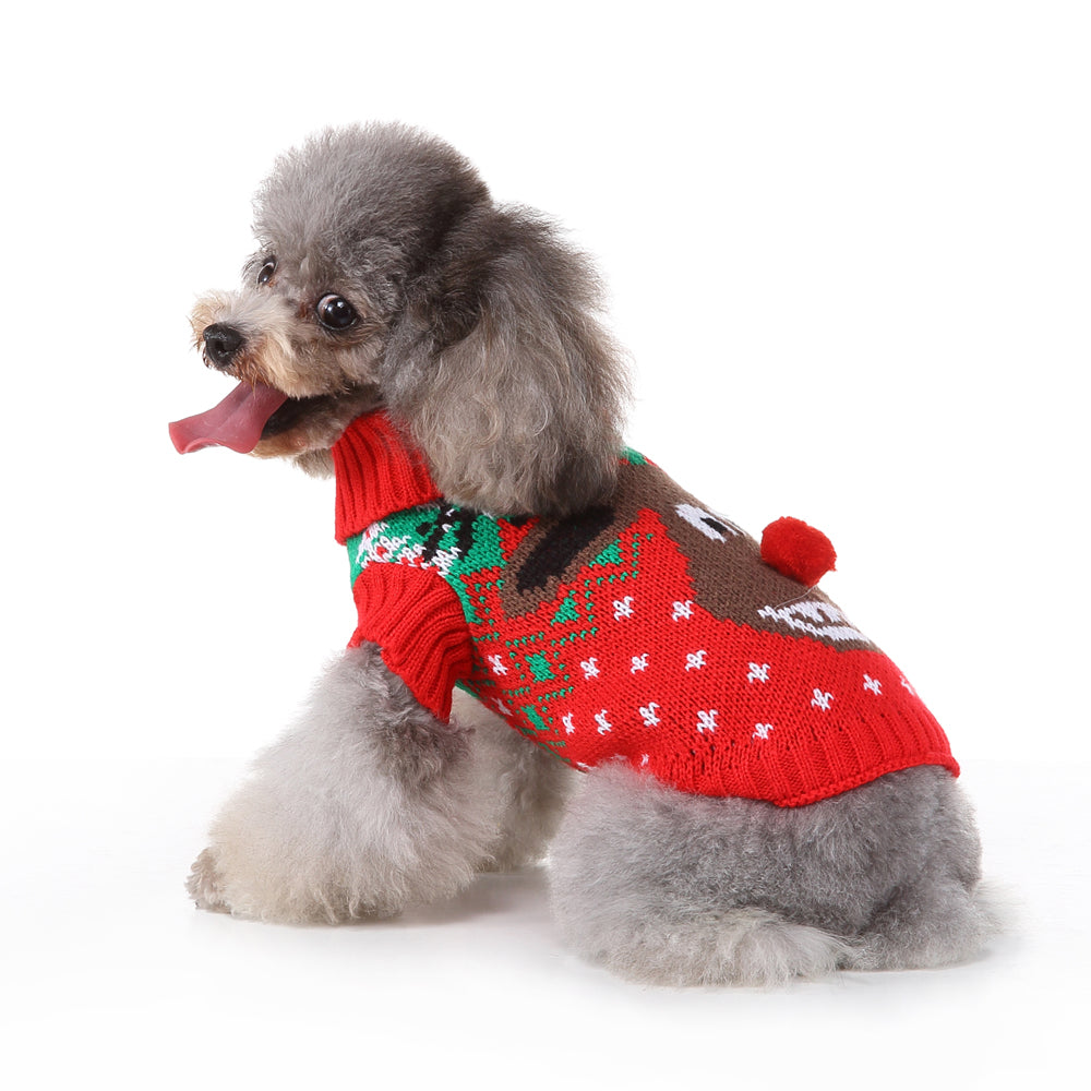 The Jolly Reindeer Pooch Sweater