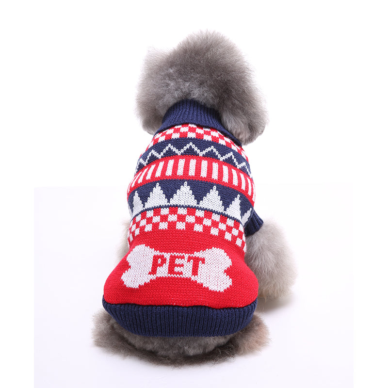 The Cozy Fair Isle Knitted Dog Sweater
