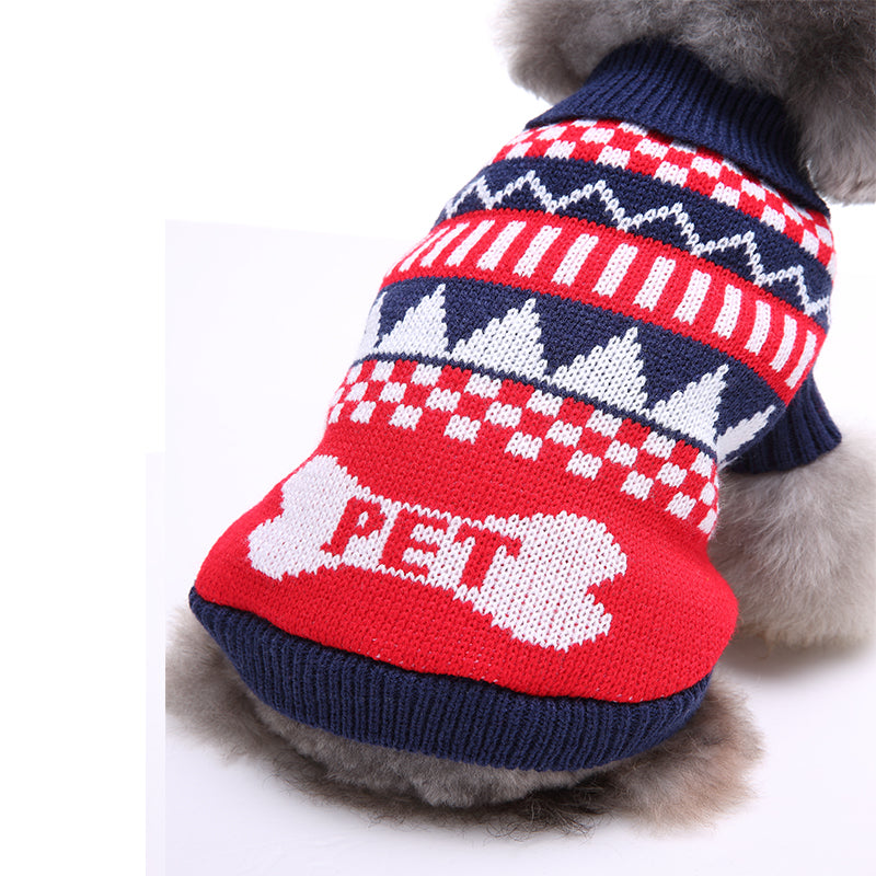 The Cozy Fair Isle Knitted Dog Sweater