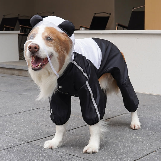 The Panda-Themed Dog Raincoat