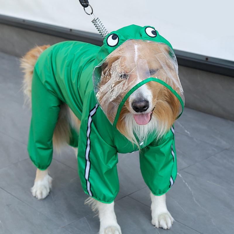 The Frog-Themed Dog Raincoat