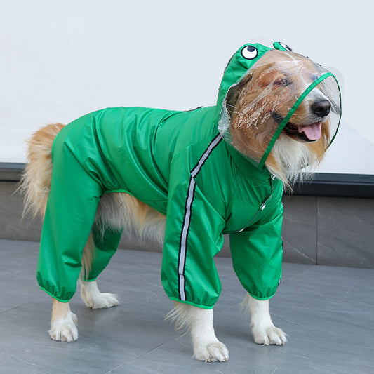 The Frog-Themed Dog Raincoat
