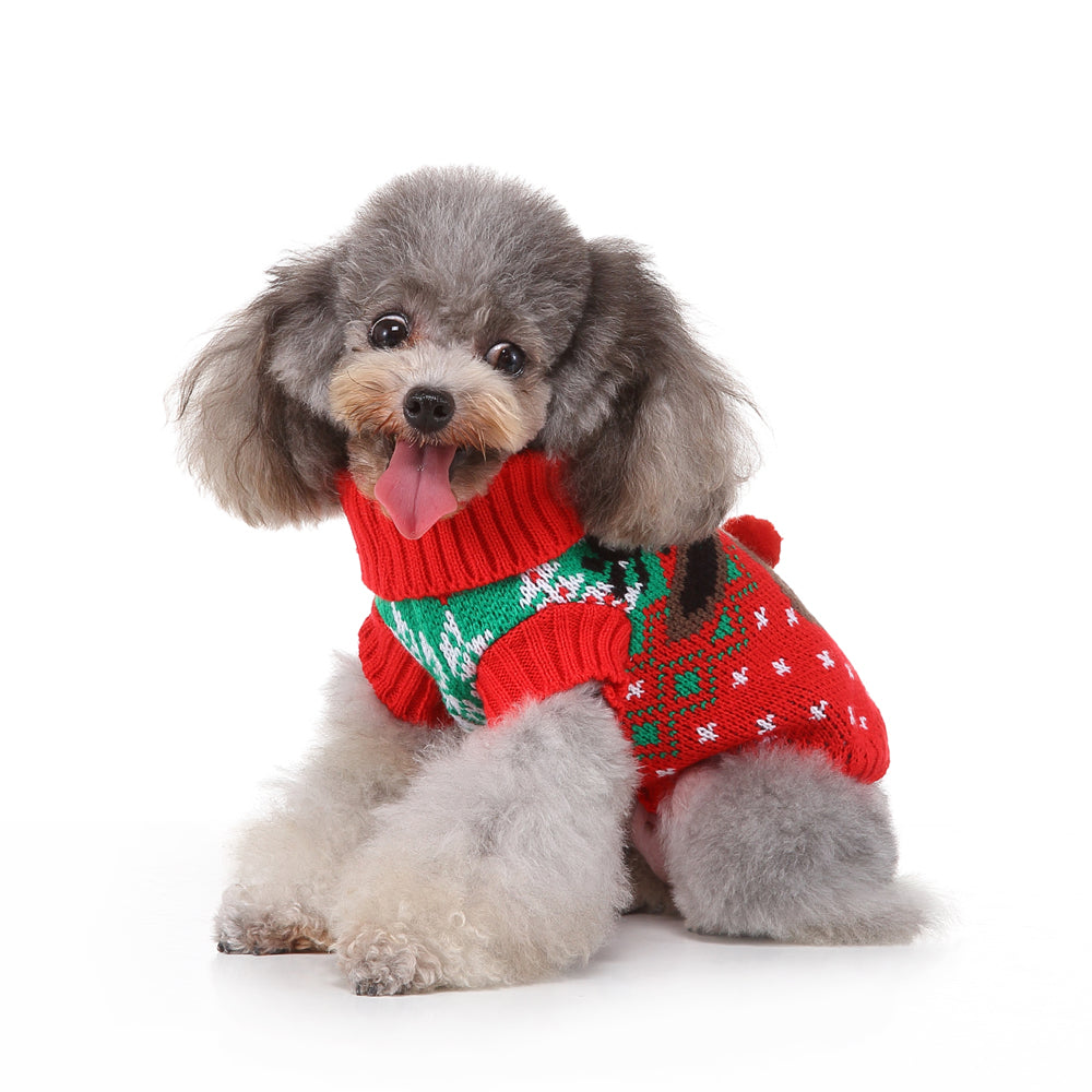 The Jolly Reindeer Pooch Sweater