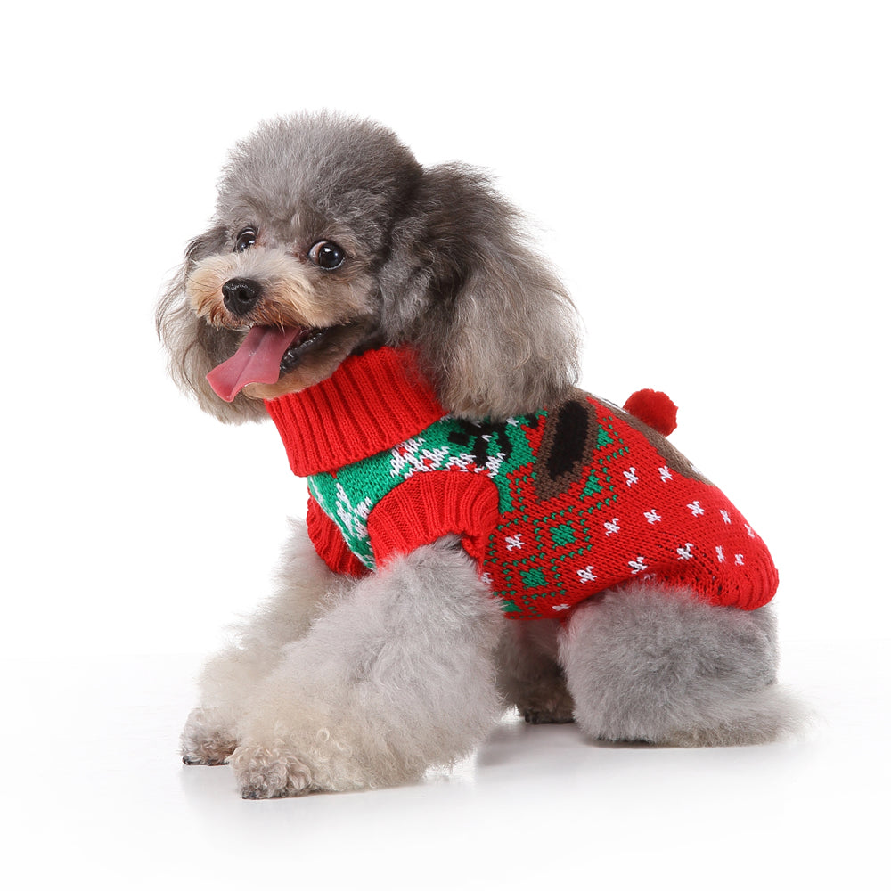 The Jolly Reindeer Pooch Sweater