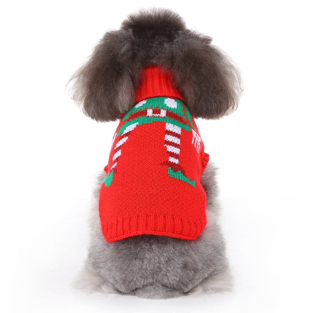 The Festive Holiday Candy Cane Dog Sweater