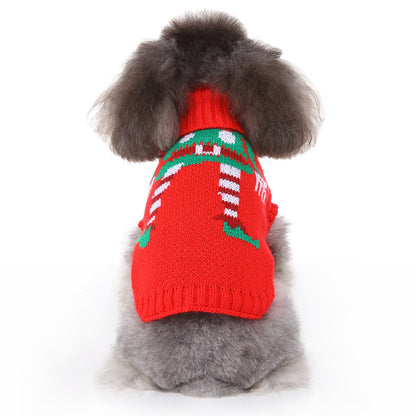 The Festive Holiday Candy Cane Dog Sweater