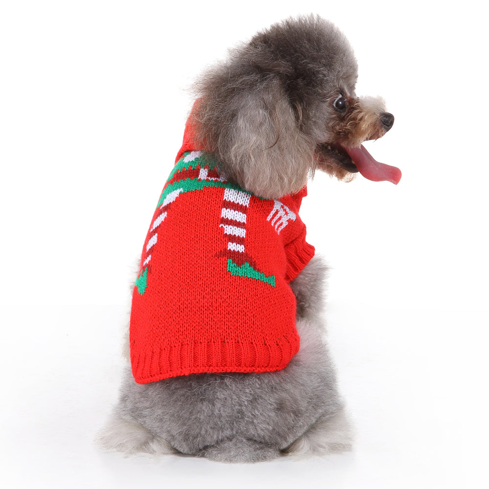 The Festive Holiday Candy Cane Dog Sweater