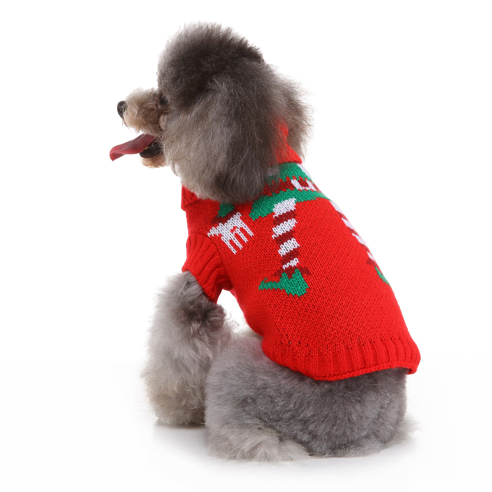 The Festive Holiday Candy Cane Dog Sweater