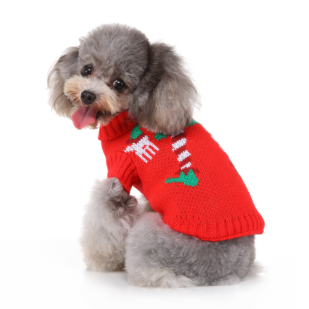 The Festive Holiday Candy Cane Dog Sweater