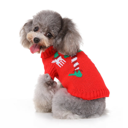 The Festive Holiday Candy Cane Dog Sweater