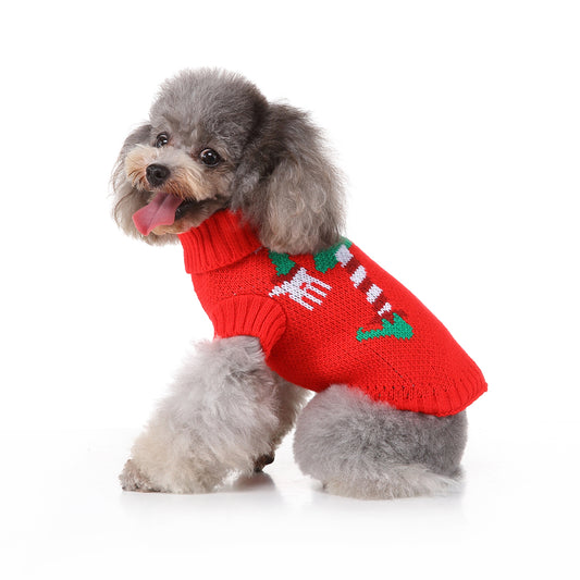 The Festive Holiday Candy Cane Dog Sweater