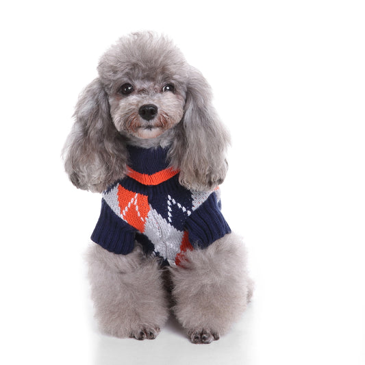 The Cozy Argyle Dog Sweater