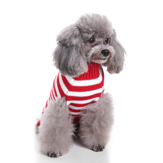 The Candy Cane Dog Sweater