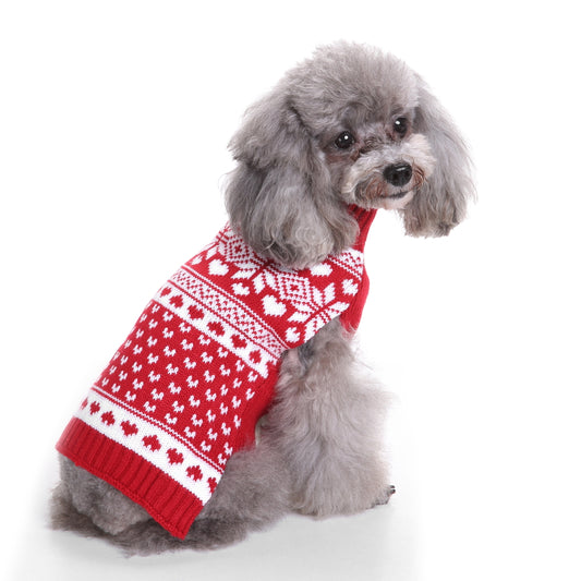 The Cozy Hearts Dog Sweater