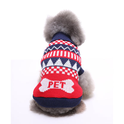 The Cozy Fair Isle Knitted Dog Sweater